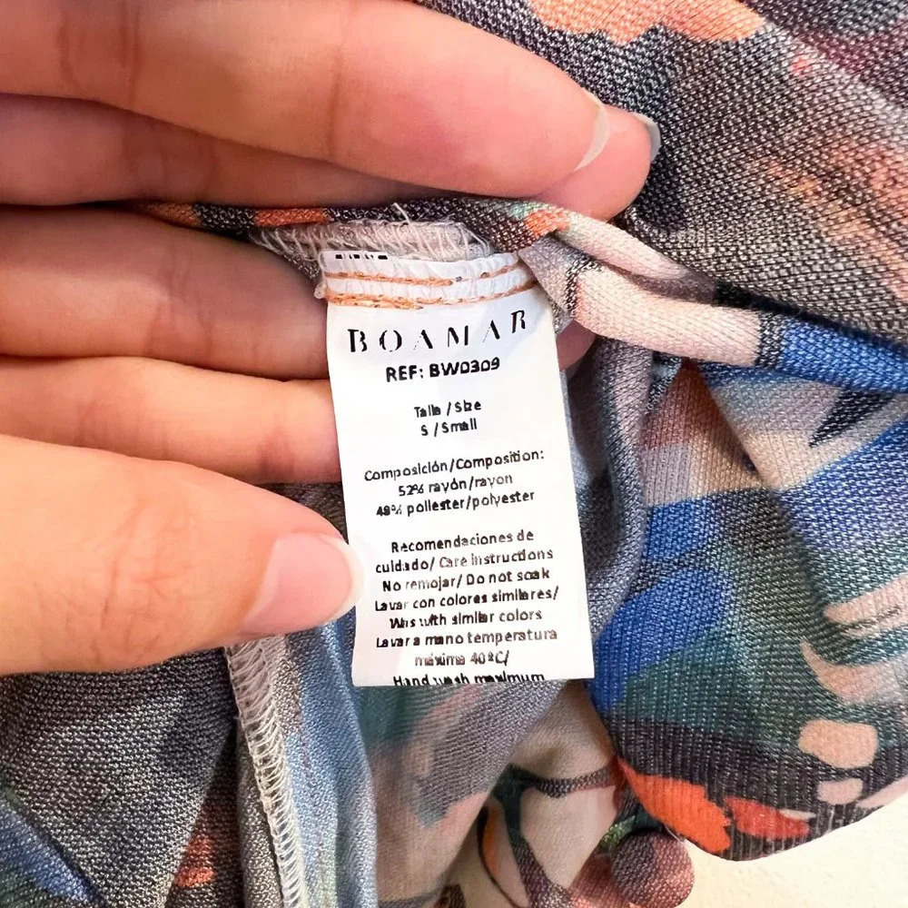 Boamar Reverie Button Down Tie Waist Printed Maxi Dress in Coffee Snake S NWT - Picture 10 of 12